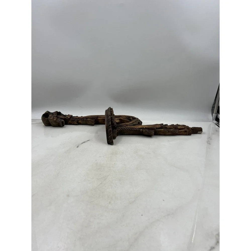 Design Toscano Wall Shelf Sconce Corbel Demi-Lune Resin Bow Tassel Gold Rococo